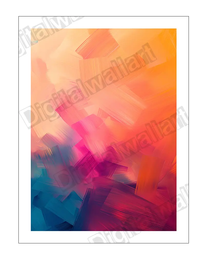 Abstract Brush Poster Digital Wall Art