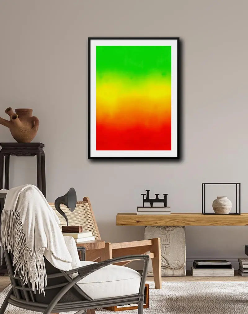 Abstract Rasta Poster Digital Wall Art