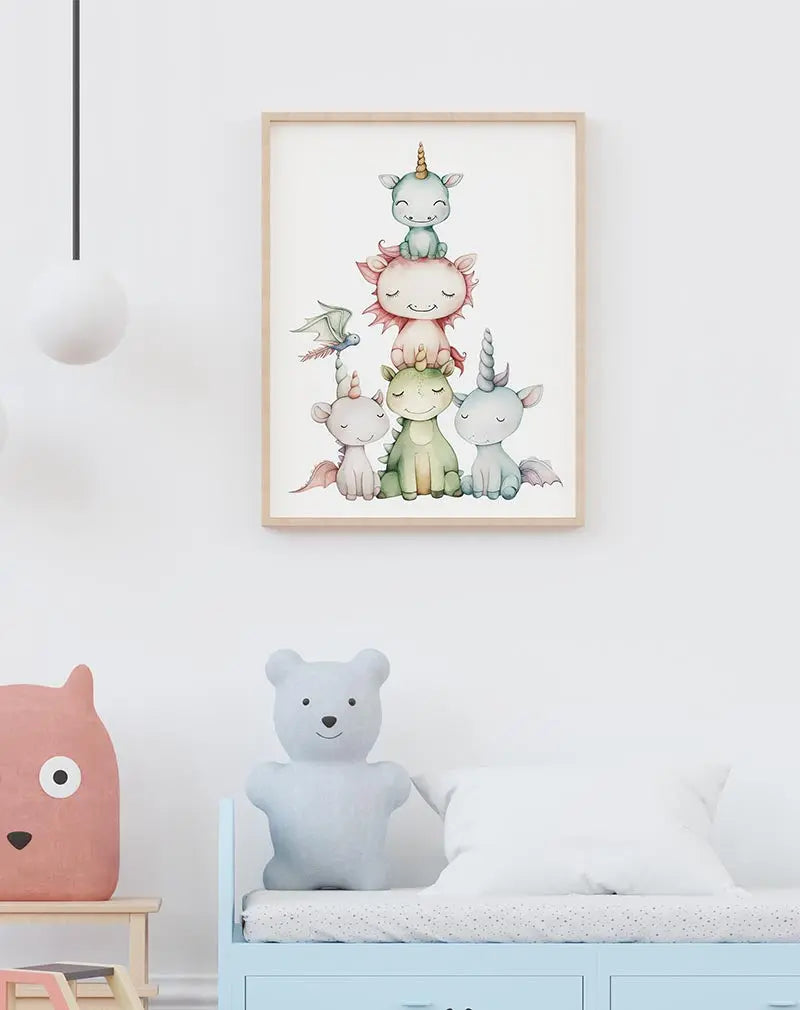 Adorable Unicorns Poster Digital Wall Art