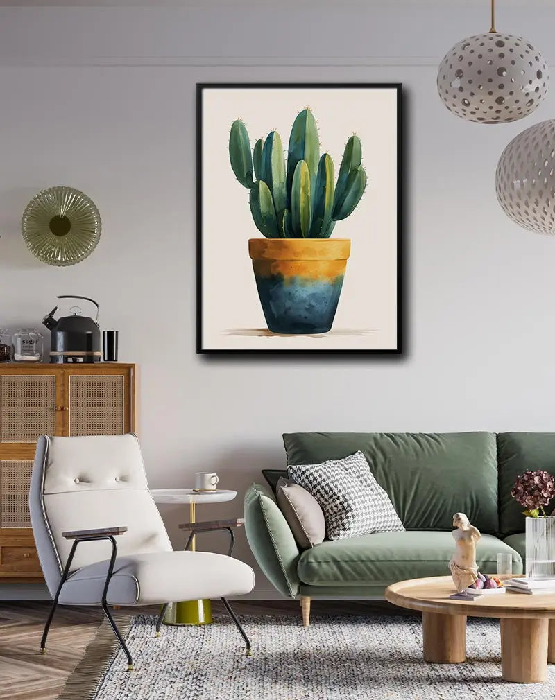 Decorative Cactus Digital Wall Art