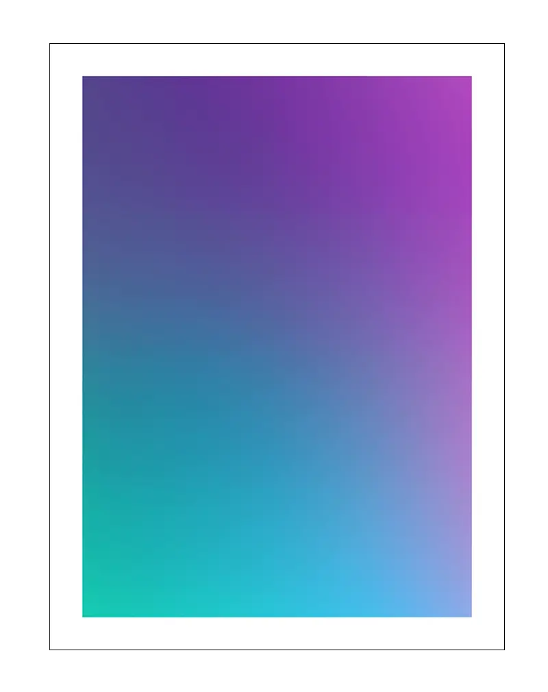 A minimalistic wall art poster featuring a smooth gradient from vibrant purple to calming blue. Perfect wall art to create a modern, relaxing ambiance in any room